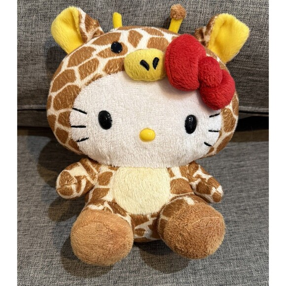 Sanrio Other - Hello Kitty 10” Giraffe Costume Zoo Animal Plush Doll Stuffed Toy Sanario Rare.